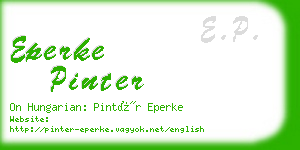 eperke pinter business card